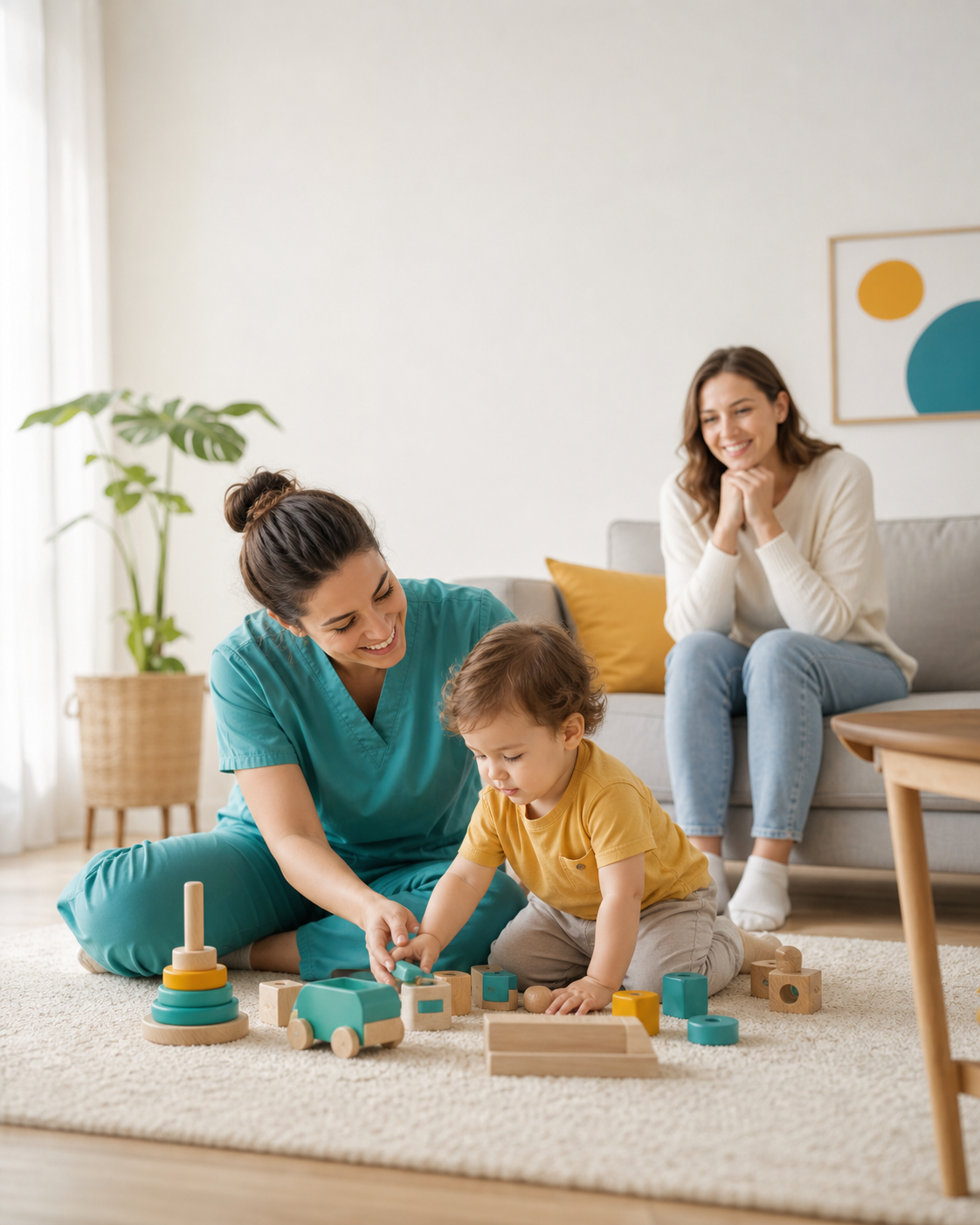 Safe childcare in a modern home